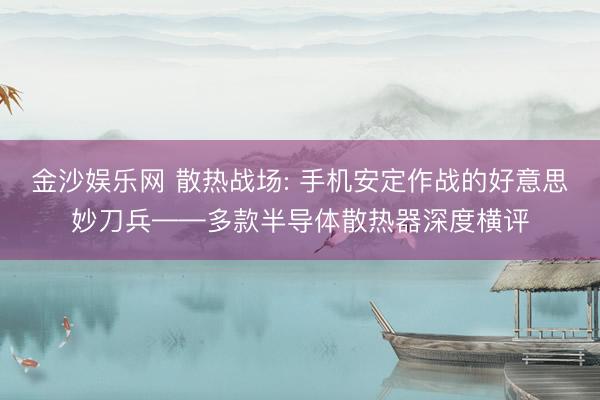 金沙娱乐网 散热战场: 手机安定作战的好意思妙刀兵——多款半导体散热器深度横评