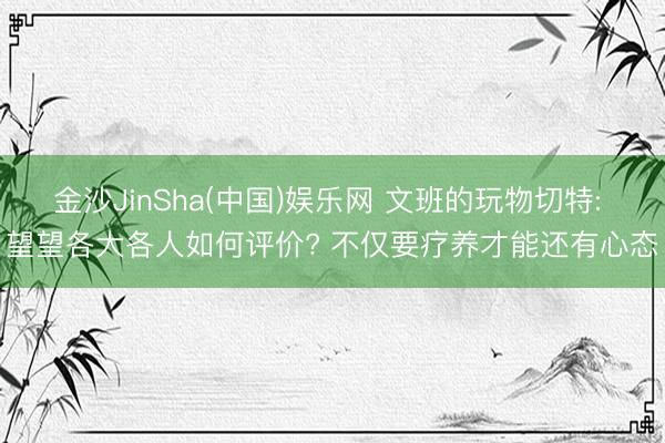 金沙JinSha(中国)娱乐网 文班的玩物切特: 望望各大各人如何评价? 不仅要疗养才能还有心态